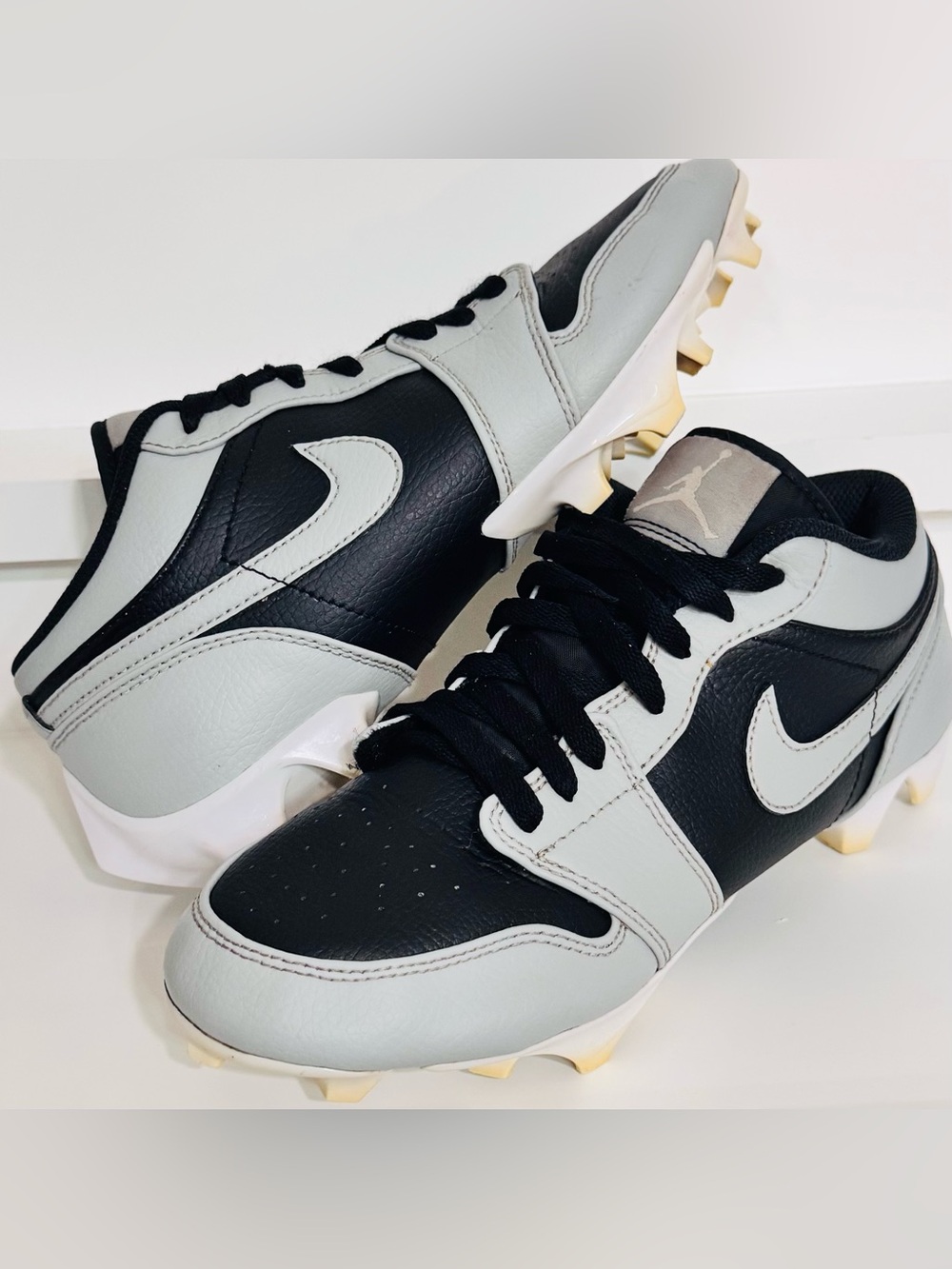 Jordan 1 Low TD Shadow 2.0 Football Cleat M7 W 8.5 Black White Gray FJ6245-002 🔥